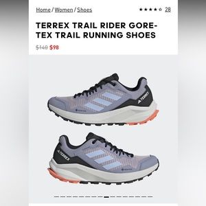 Adidas Gortex Hiking Trail Sneakers Waterproof Terrex Women’s size 8.5